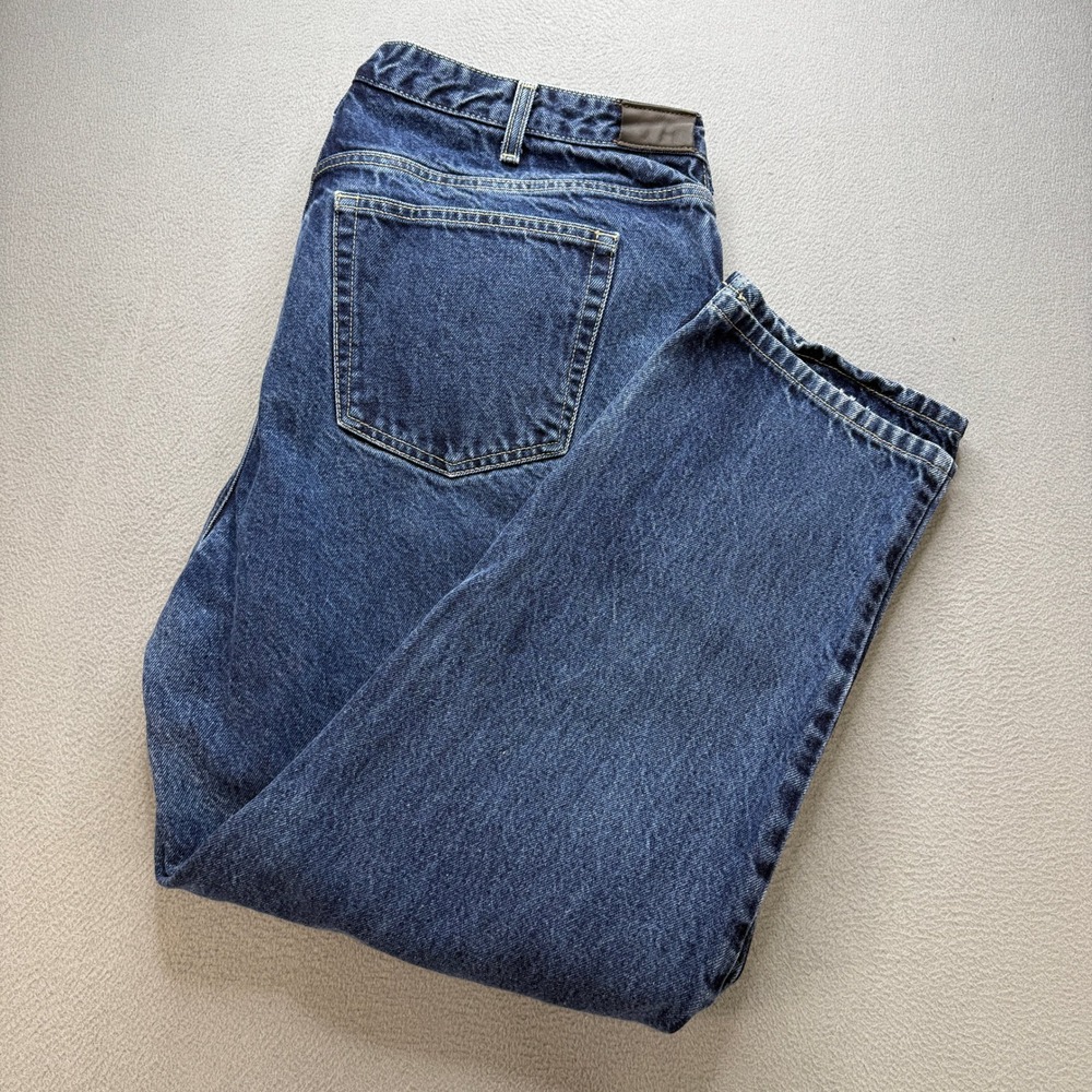 Lands End Original Fit Jeans Women 22W Blue Cotton Denim Tapered Leg Casual